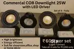 Commercial COB Downlight 25W with LED Driver – Set of 4 –Fully Working