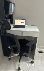 Real wood Study/Office Table with drawers and storage cabinet