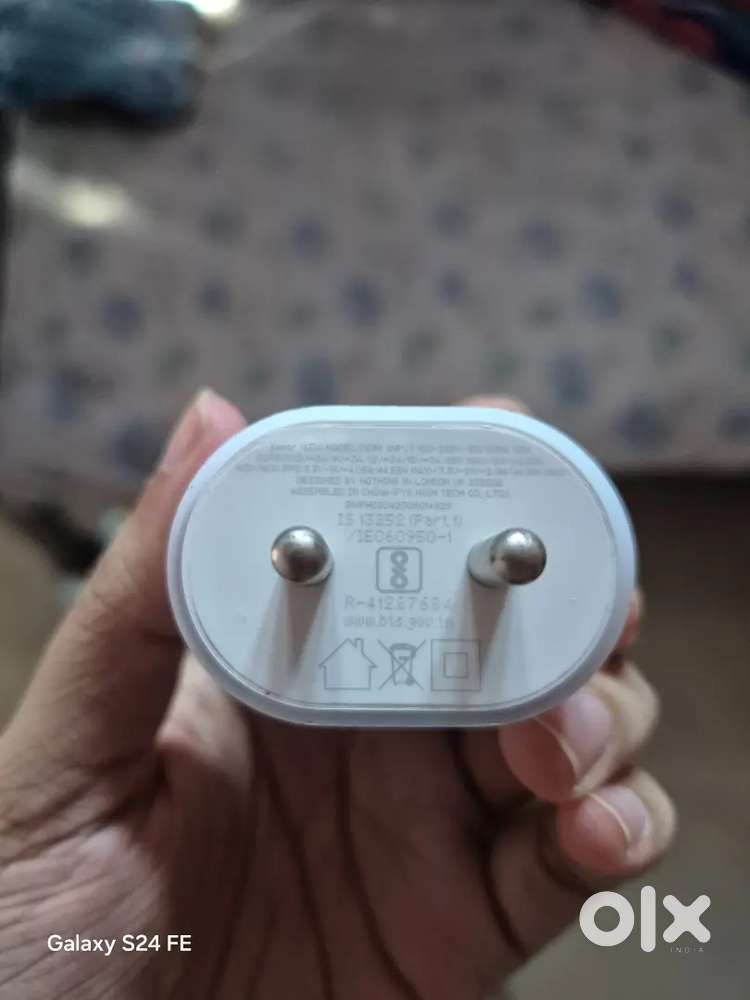 Nothing phone 1 anti yellow case and Brand charger