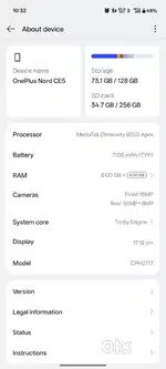 ONEPLUS NORD CE5 (5G) 8*128