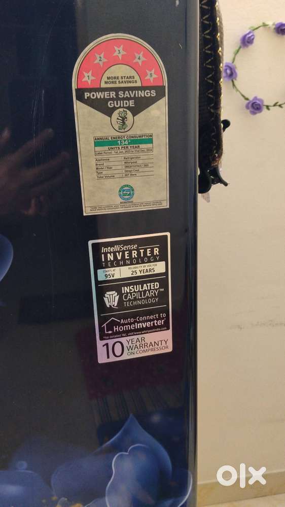 Whirlpool 10 years warranty fridge 215 Litre