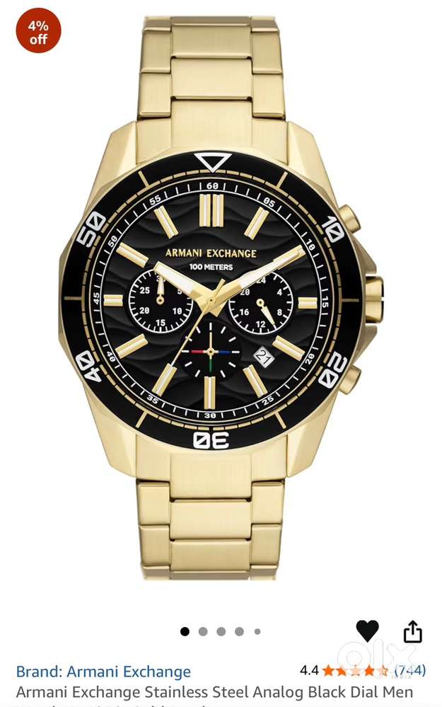 Armani Exchange Gold Band Watch