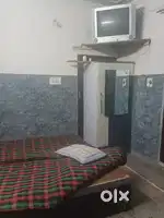 Full furnished room with attached kitchen and attached bathroom