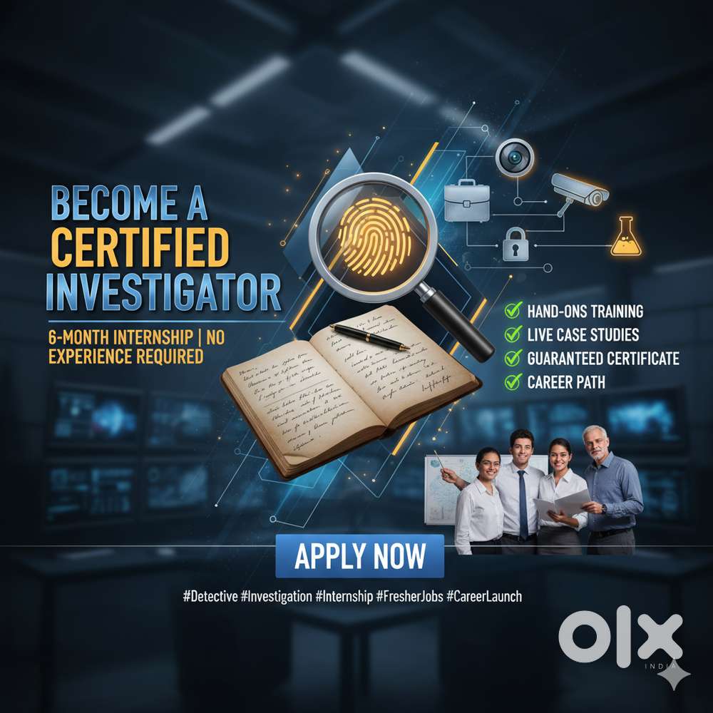 We Are Hiring professional investigator with our exclusive 6-Month In