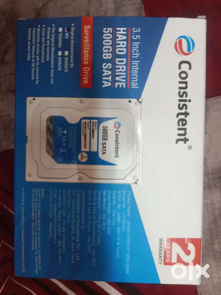 Consistent 3.5 inch internal hard drive