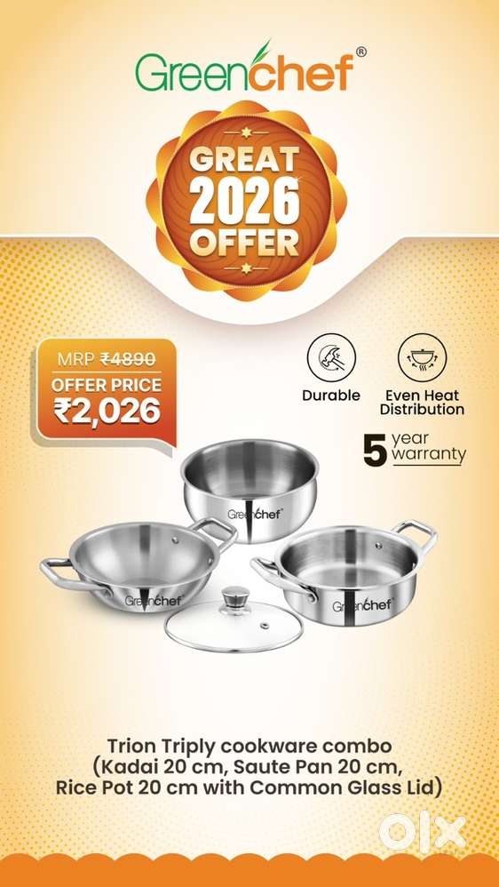 Brand New Greenchef Trion Cookware Combo MRP-4890
