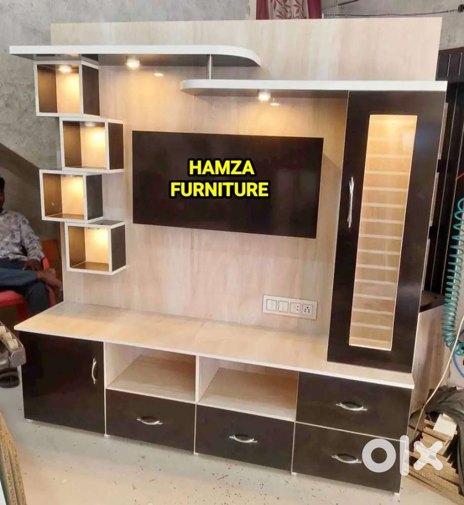 HAMZA FURNITURE NEW DESIGNER LOOK PARTICLE WOOD TV CABINET