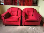 Premium Maroon Sofa Set (2 Single Seaters) Excellent Condition
