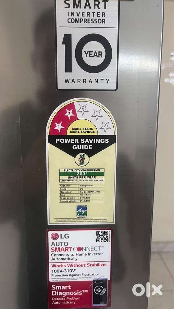 LG 342L Frost Free Refrigerator(2022)–Excellent Condition₹38.5K