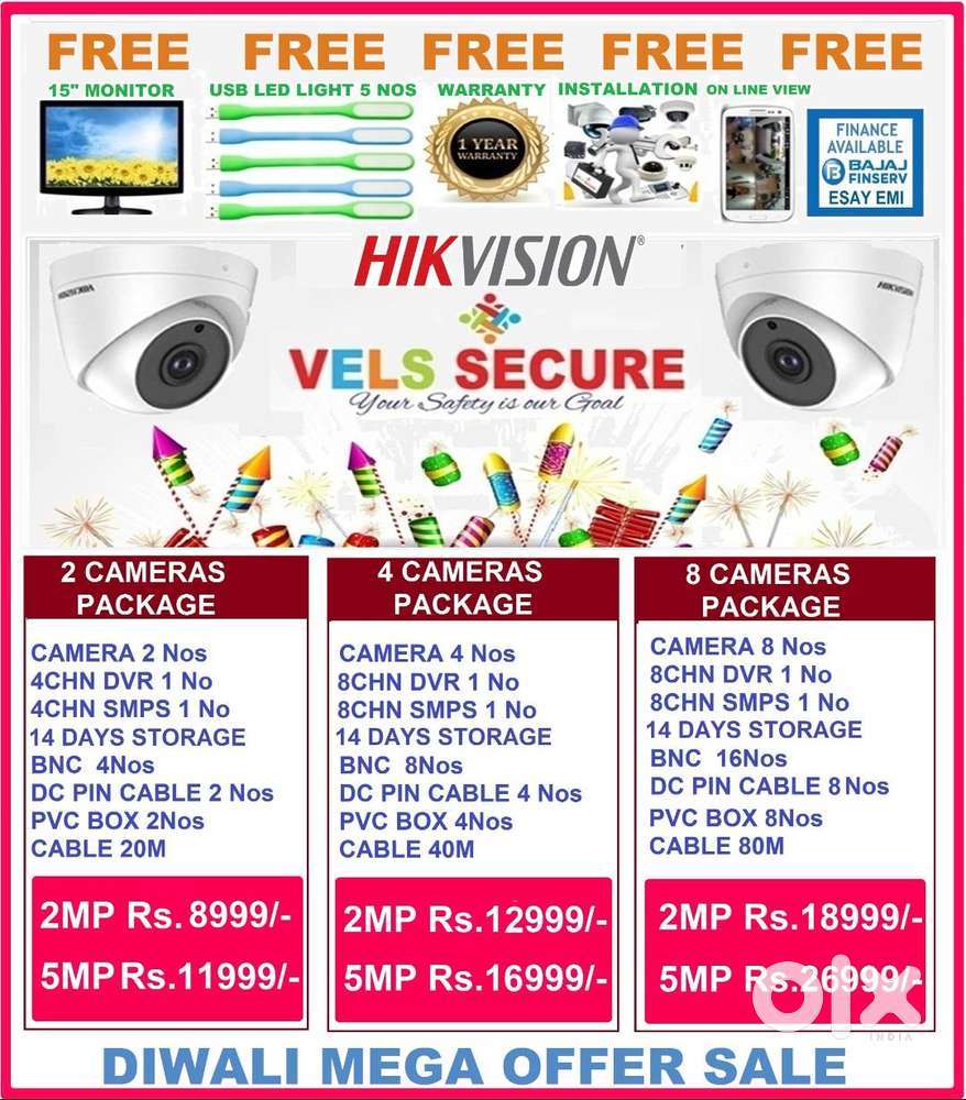 DIWALI ATHIRADI    OFFER  OF      HIKVISION CCTV CAMERA 2MP   DAY & NI