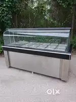 Stainless steel 7ft curry counter with Containers
