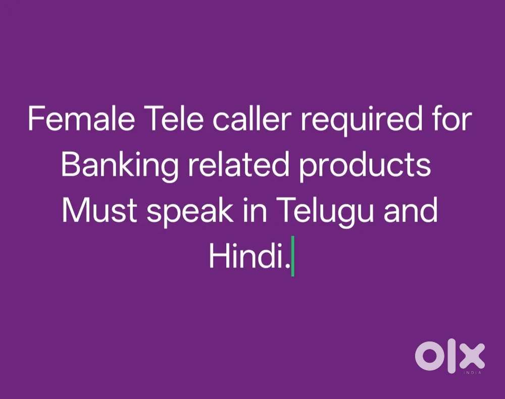 Female Tele caller required