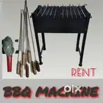 BBQ Machine with hand blower and skewers for rent 1000
