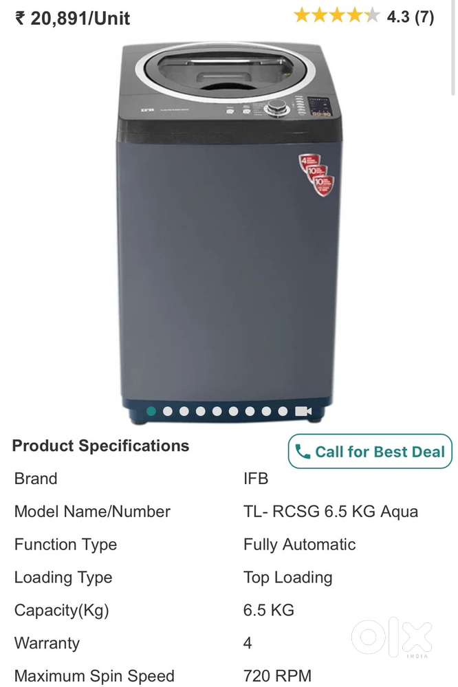 IFB Fully Automatic Top Load Washing Machine in Excellent Condition