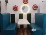 Restaurant ka pura saman available hai interior and lights etc