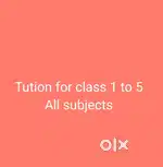 Tutions for class 1 to 5