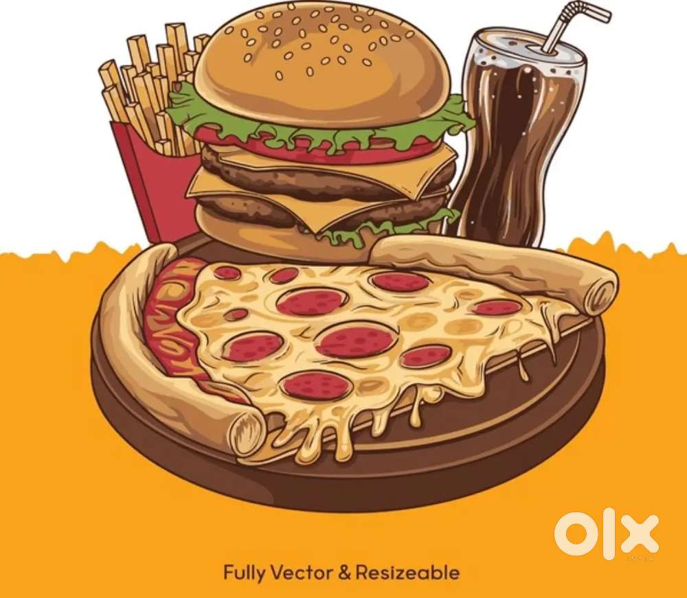 Pizza burger sandwich cook very urgent