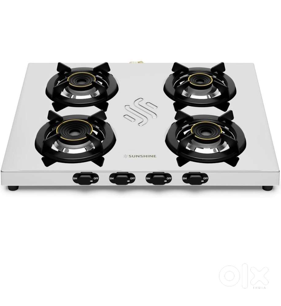 Brand New Sunshine Jointless Heavy Stainless Steel 4BR Stove MRP-16000