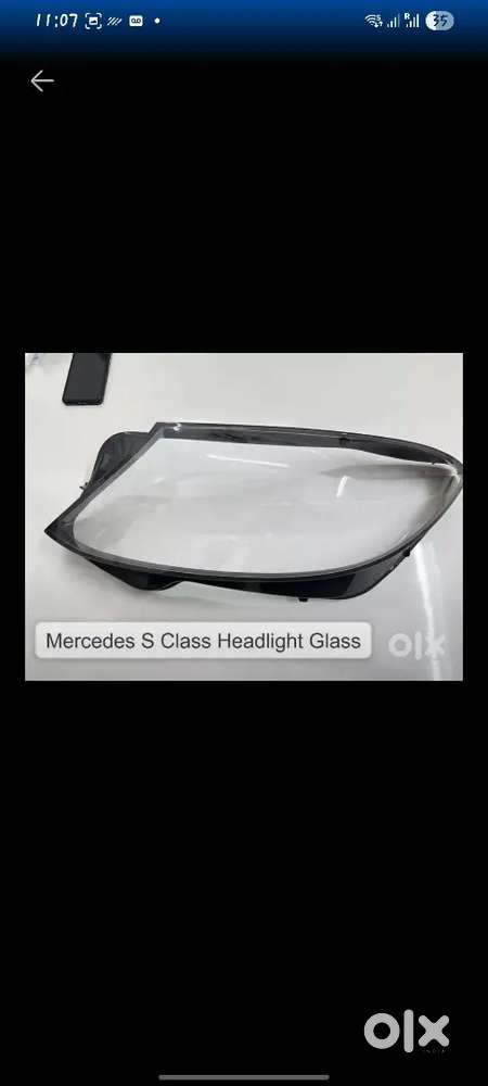 Mercedes S class headlight glass cover