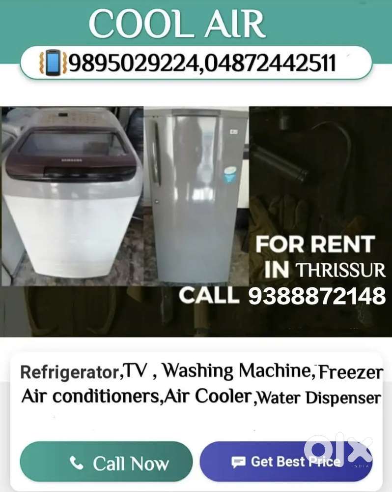 FRIDGE, WASHING MACHINE, AIR COOLER FOR DAILY/ WEEKLY/ MONTHLY