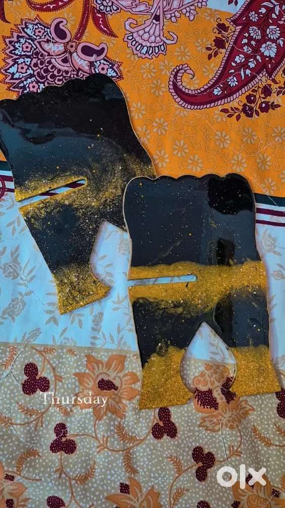 Resin art and candle