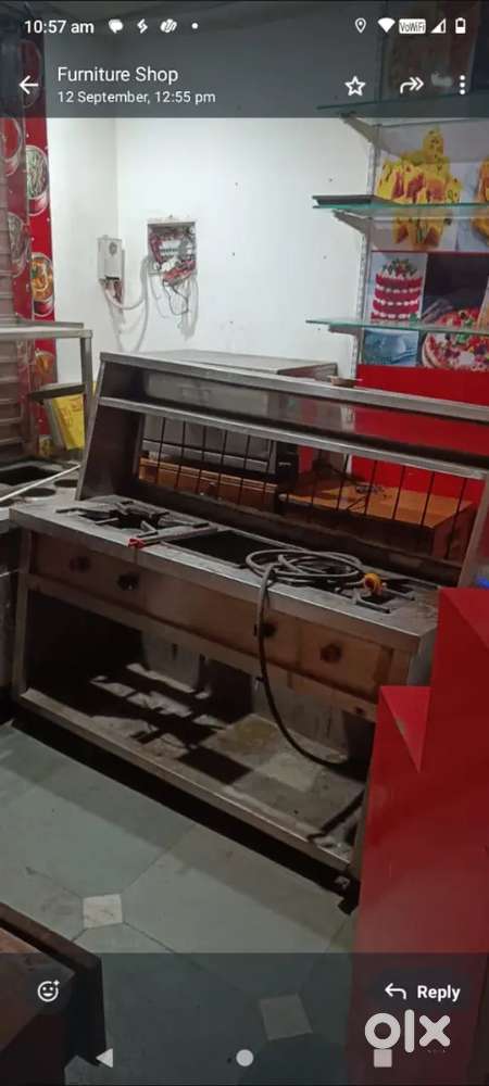 Steel double bhatti counter