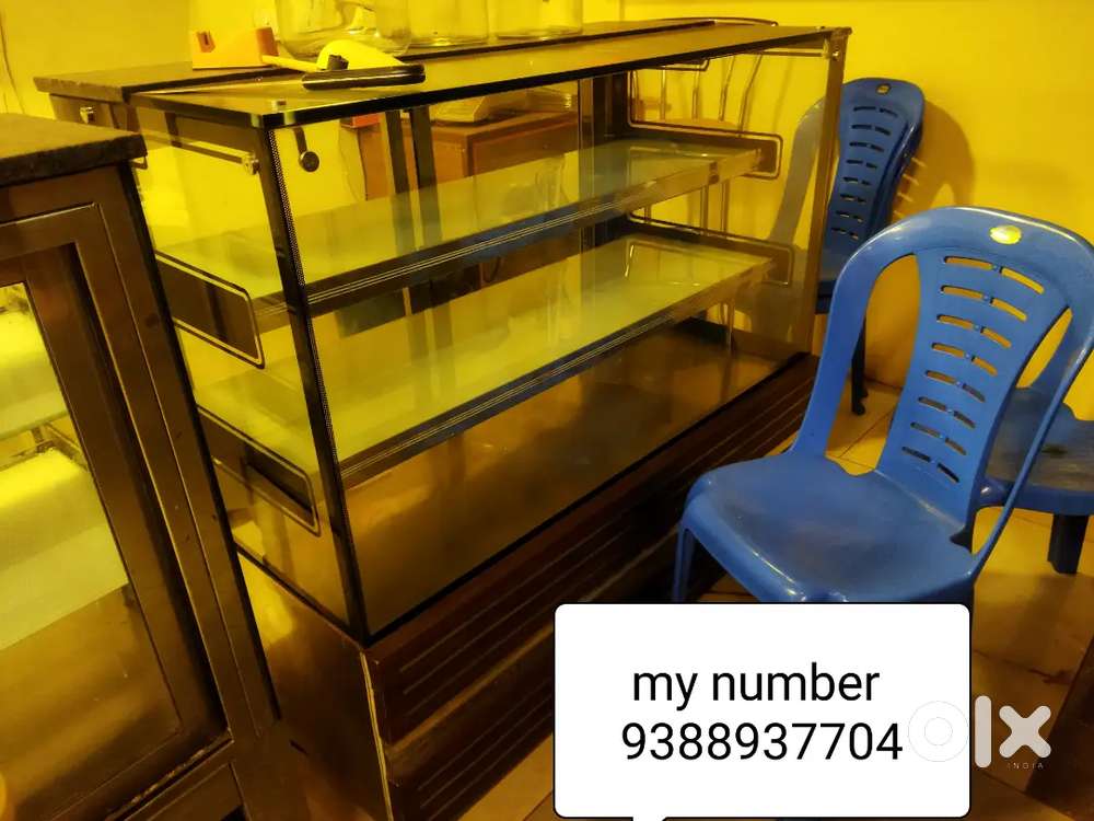 Tea snacks bakery counter with inside light