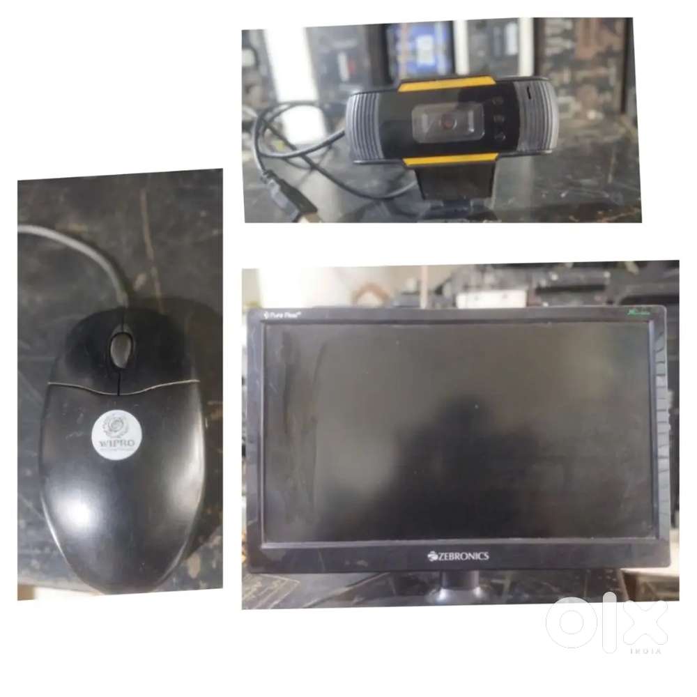 Moniter with webcam and mouse