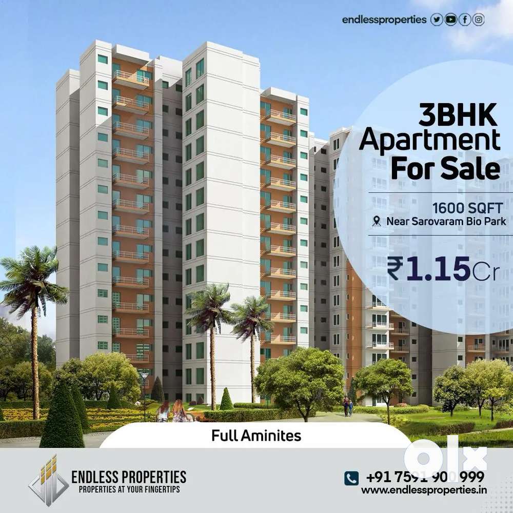 3 Bhk flat For Sale At Nr Sarovaram