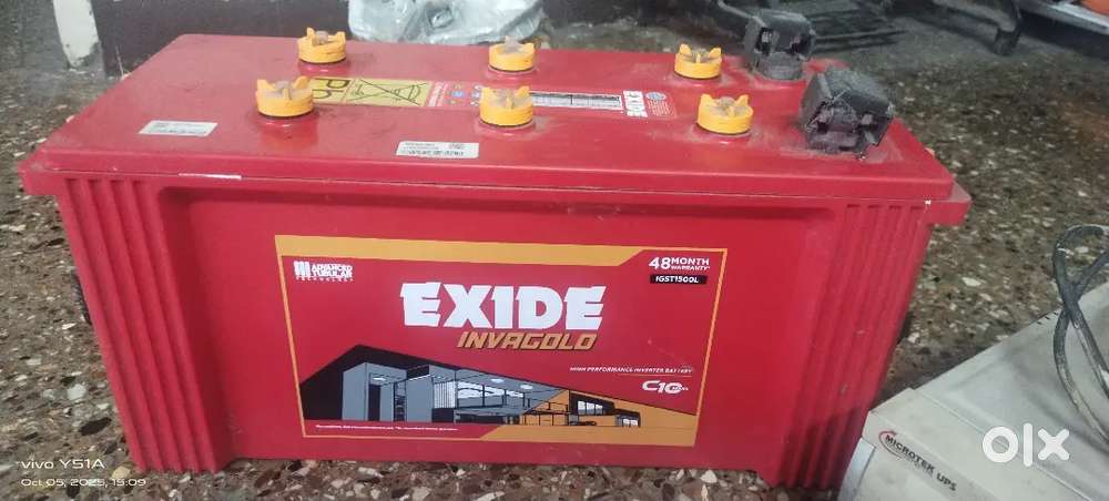 Exide 200AH inverter battery - 1 year used