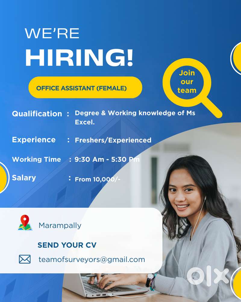 URGENT HIRING OFFICE ASSISTANT (FEMALE)