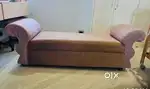 Sofa bench with cushioned seat