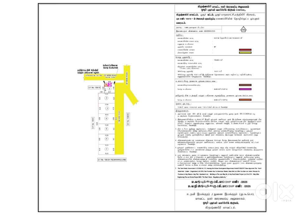 East facing Plot in Royal Town -mathigiri