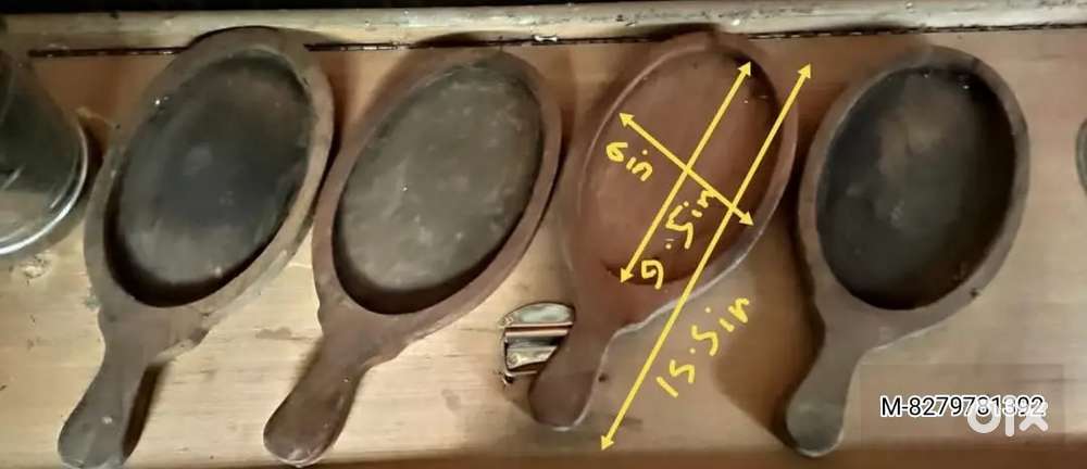 utensils like kadai plate handi plate ,wooden plate ,steel plate,spoon