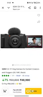 Selling Sony Zv1f Camera