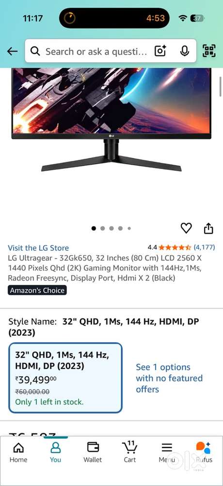 LG 32GK650 32 Inch Monitor