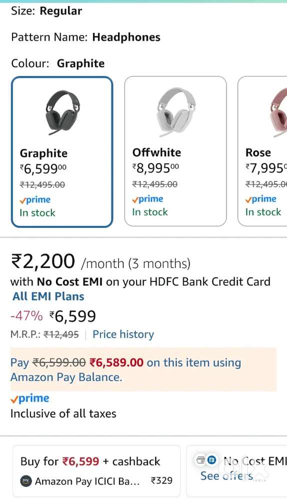 Logitech Zone Vibe 100 Wireless Over Ear Headphones