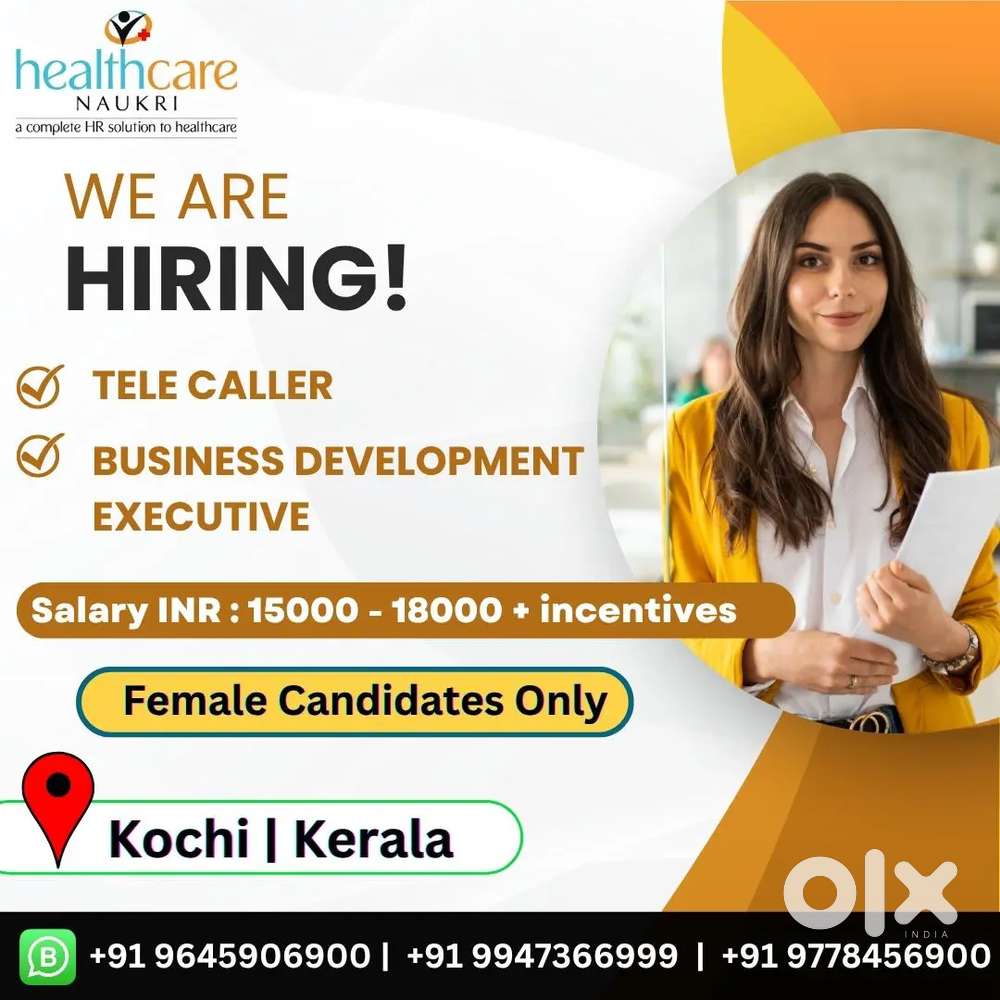 Female Candidates Wanted - Join Our Team in Kochi
