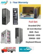 Ram - 8gb  Hard disk - 500gb  Monitor  Keyboard Mouse  All Basic Softw