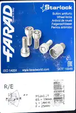 Anti theft (FARAD, Italy) tire nuts for Maruti car