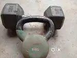 15 kg  single Dumbbell and single 8kg kettlebell