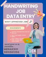 Work from home data entry handwriting work part time full time job