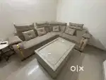 6 seater L shape sofa without center table