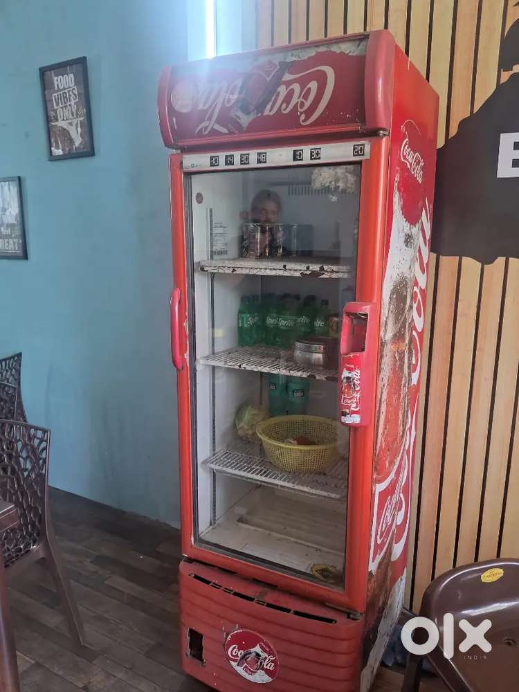 Coke mirror fridge sale