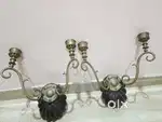 Antique brass wall chandelier