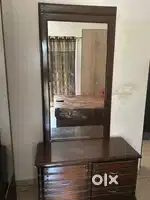 Solid Wooden Dressing Table with Stool & storage Box