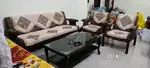 Sofa set 3+2 and Glass Center Table