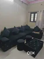 L sofa with dinning table