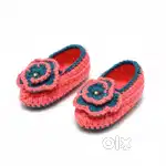 Handmade Crochet Baby Girls Booties  Soft & Comfortable  Anti-Skid