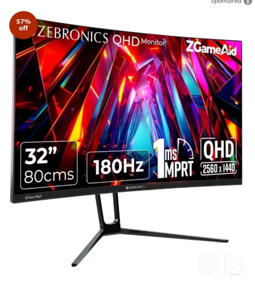 ZEBRONICS 32 (80cm) Curved Gaming & Editing Monitor